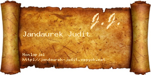 Jandaurek Judit névjegykártya